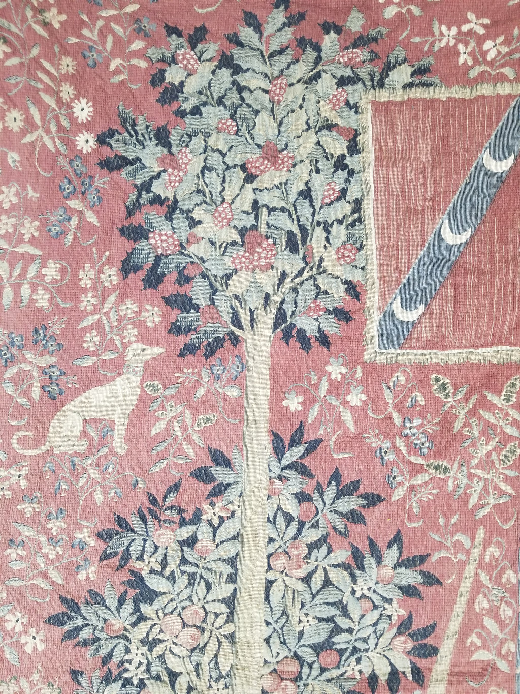 Antique European Lady & The Unicorn Medieval Wall Hanging Tapestry 222x168cm