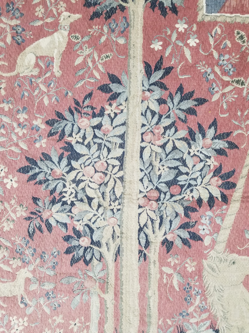 Antique European Lady & The Unicorn Medieval Wall Hanging Tapestry 222x168cm
