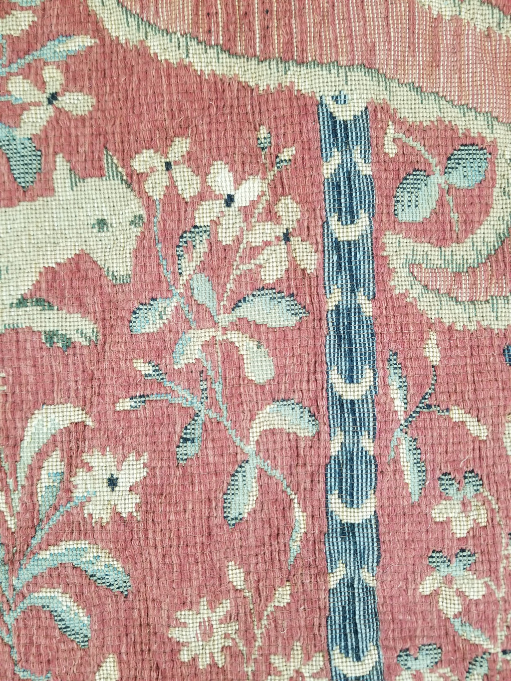Antique European Lady & The Unicorn Medieval Wall Hanging Tapestry 222x168cm