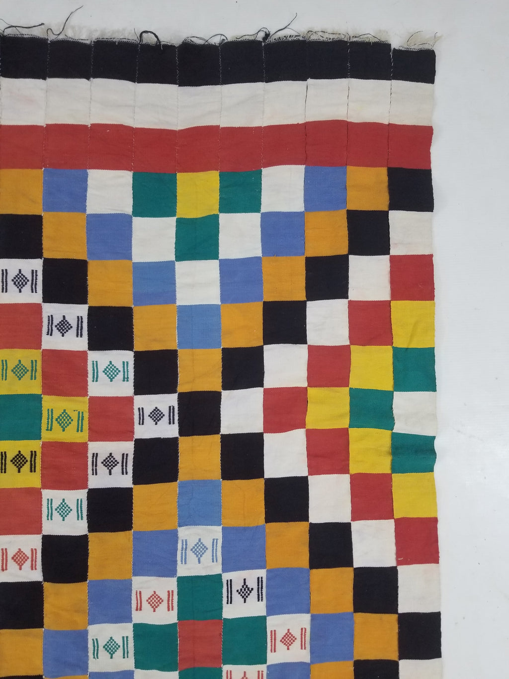 Vintage African Handwoven Ewe Kente Cloth - Ghana Textile Art 238x130cm
