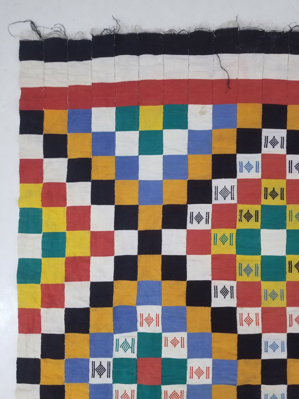 Vintage African Handwoven Ewe Kente Cloth - Ghana Textile Art 238x130cm