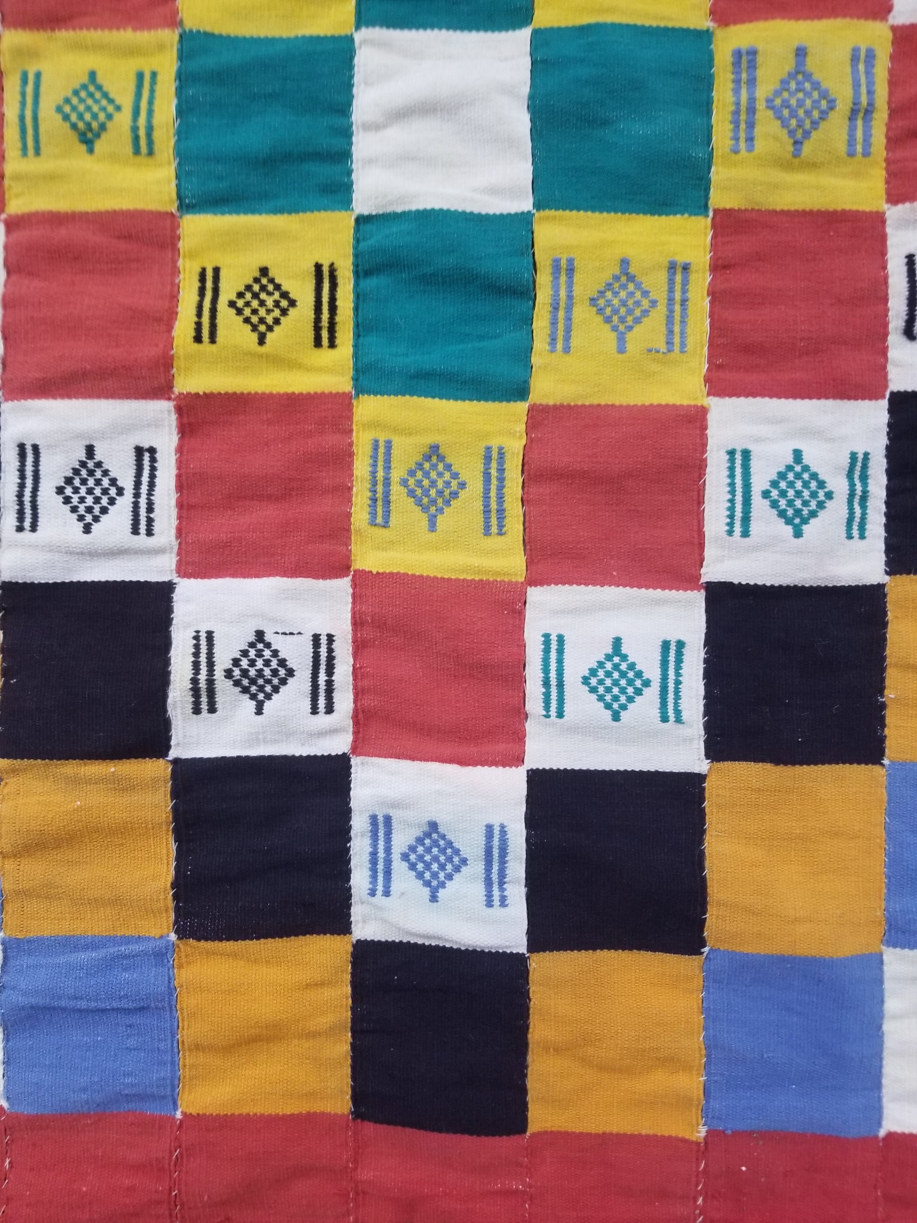 Vintage African Handwoven Ewe Kente Cloth - Ghana Textile Art 238x130cm