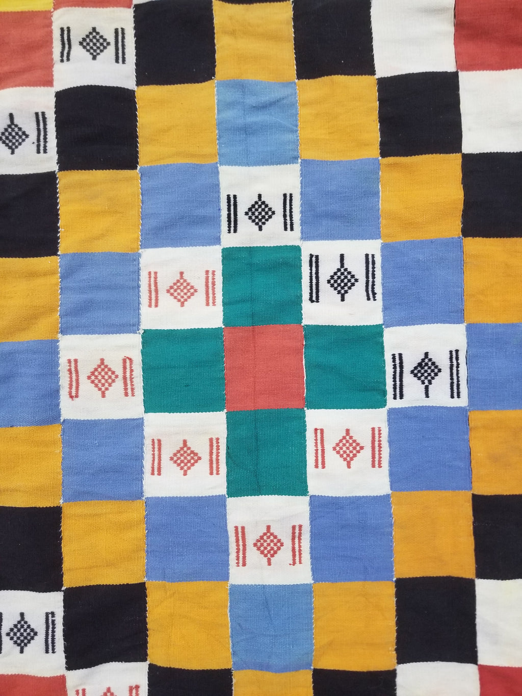 Vintage African Handwoven Ewe Kente Cloth - Ghana Textile Art 238x130cm