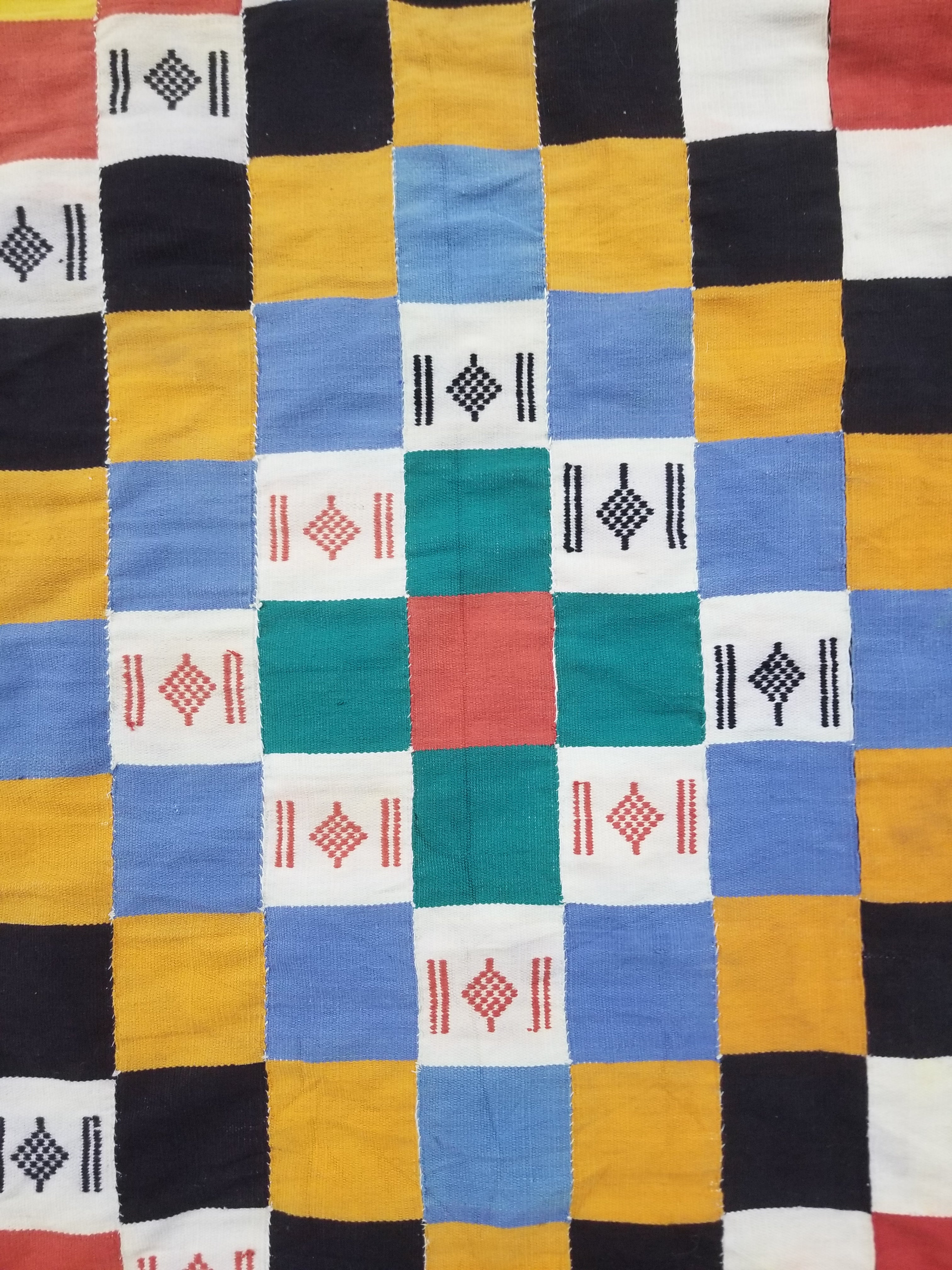 Vintage African Handwoven Ewe Kente Cloth - Ghana Textile Art 238x130cm
