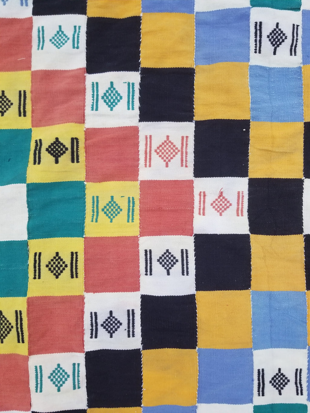 Vintage African Handwoven Ewe Kente Cloth - Ghana Textile Art 238x130cm