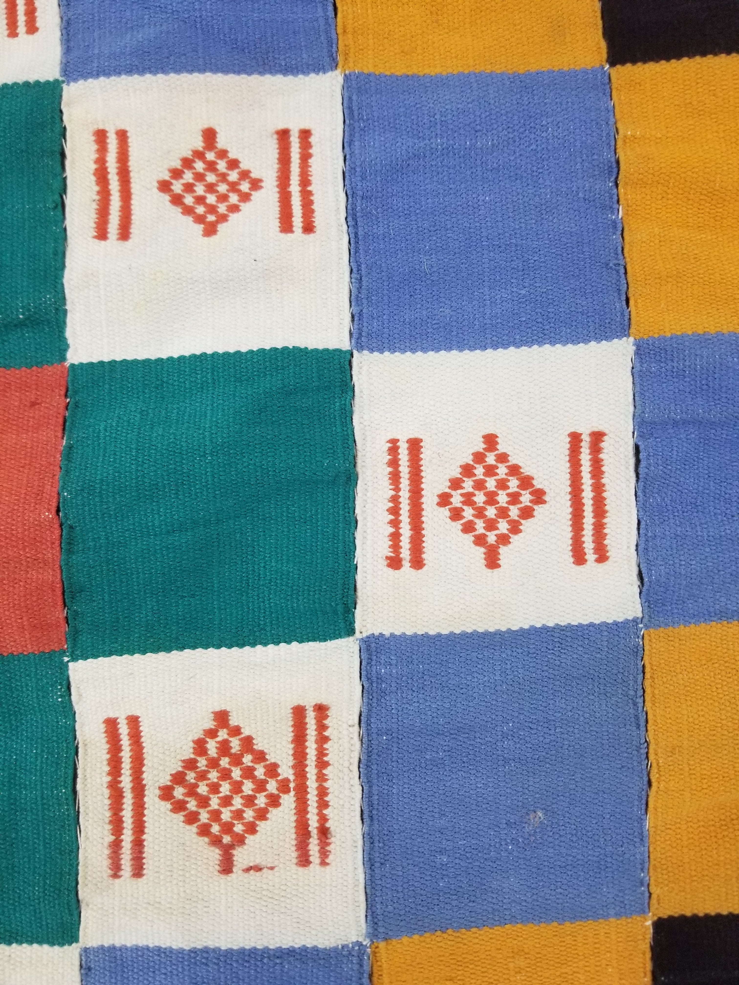Vintage African Handwoven Ewe Kente Cloth - Ghana Textile Art 238x130cm