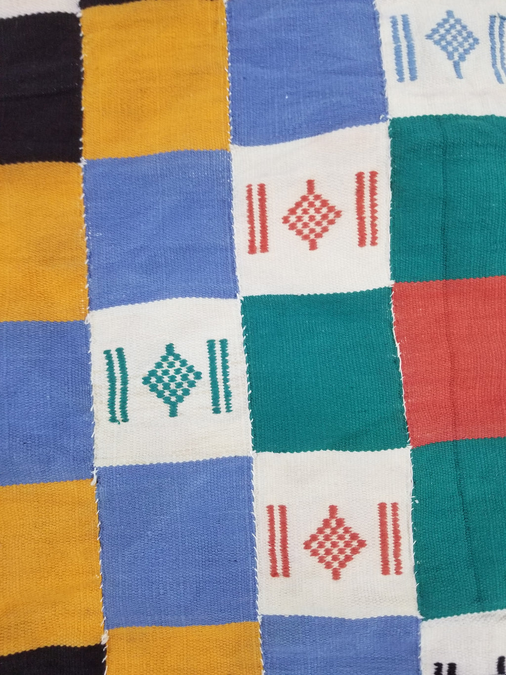 Vintage African Handwoven Ewe Kente Cloth - Ghana Textile Art 238x130cm