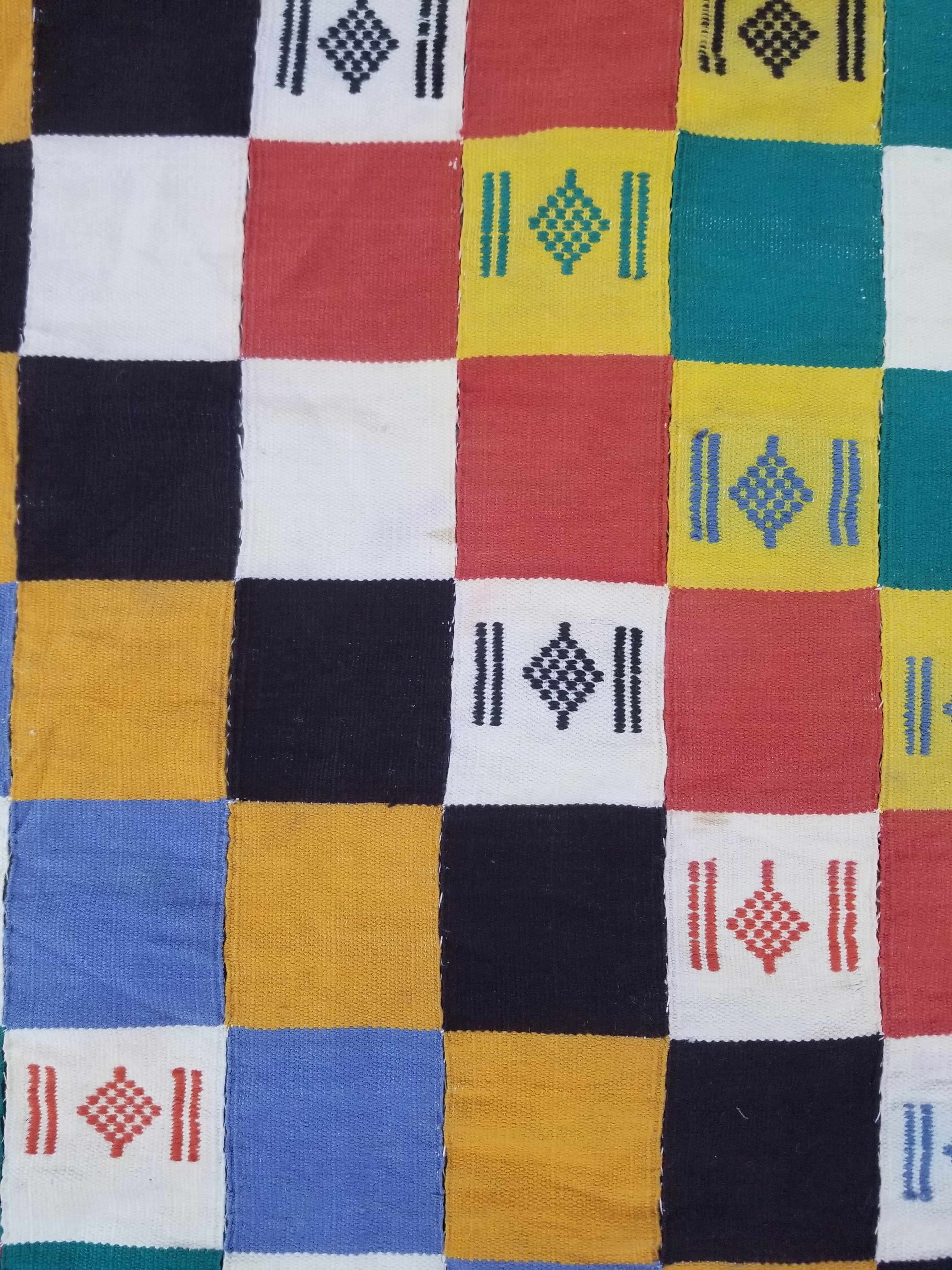 Vintage African Handwoven Ewe Kente Cloth - Ghana Textile Art 238x130cm