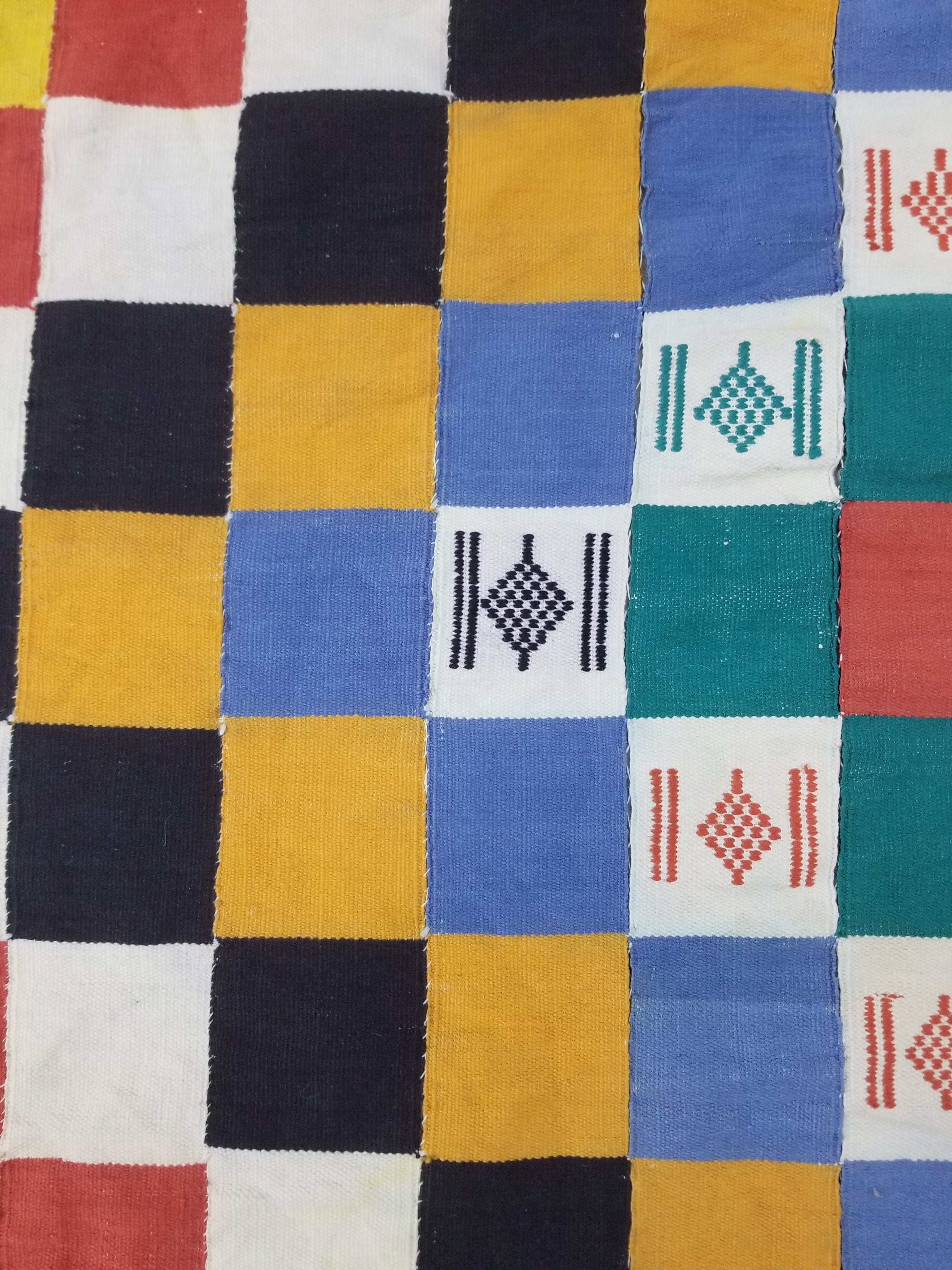 Vintage African Handwoven Ewe Kente Cloth - Ghana Textile Art 238x130cm