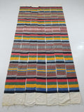 Vintage African Niger Handwoven Striped Souban Cloth Textile 255x120cm