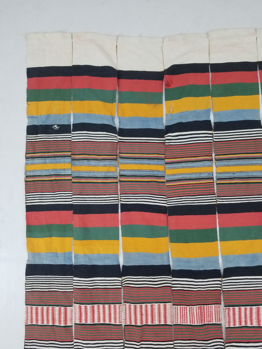 Vintage African Niger Handwoven Striped Souban Cloth Textile 255x120cm