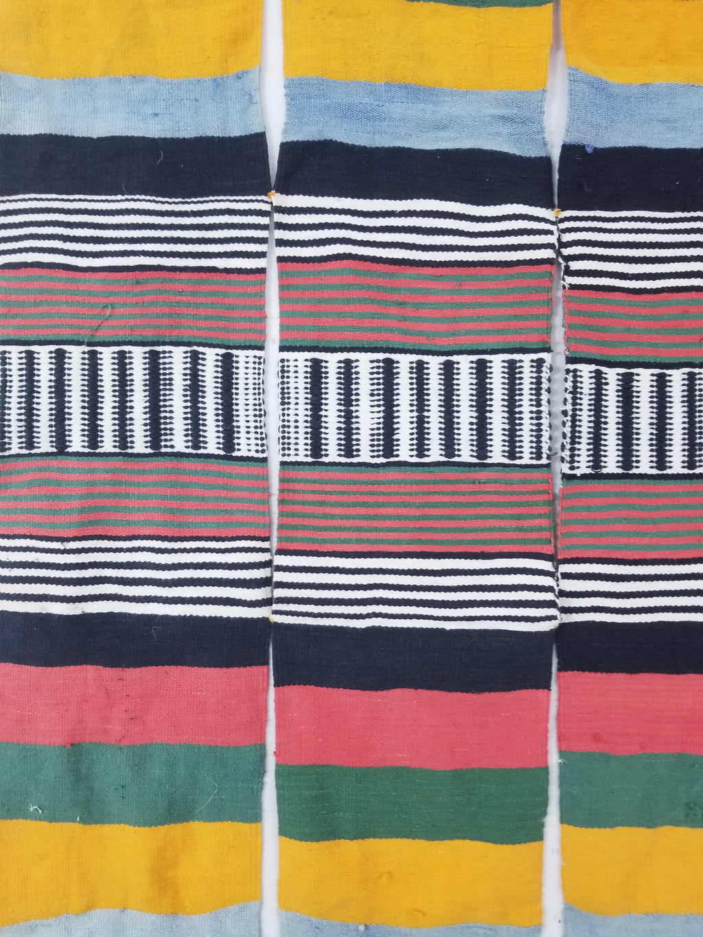 Vintage African Niger Handwoven Striped Souban Cloth Textile 255x120cm