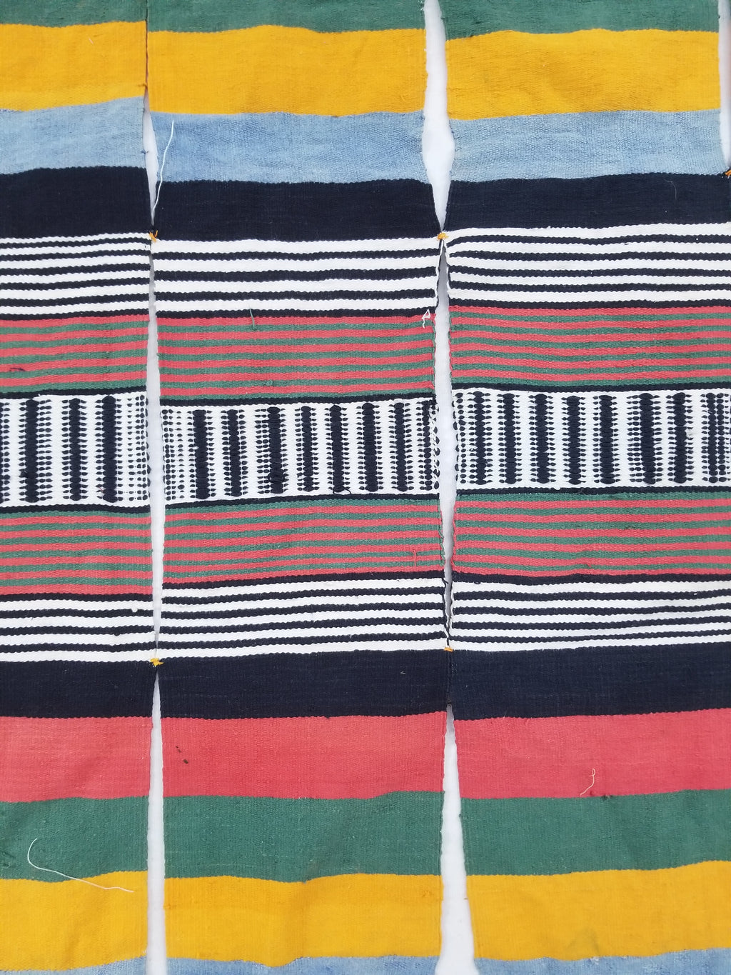 Vintage African Niger Handwoven Striped Souban Cloth Textile 255x120cm
