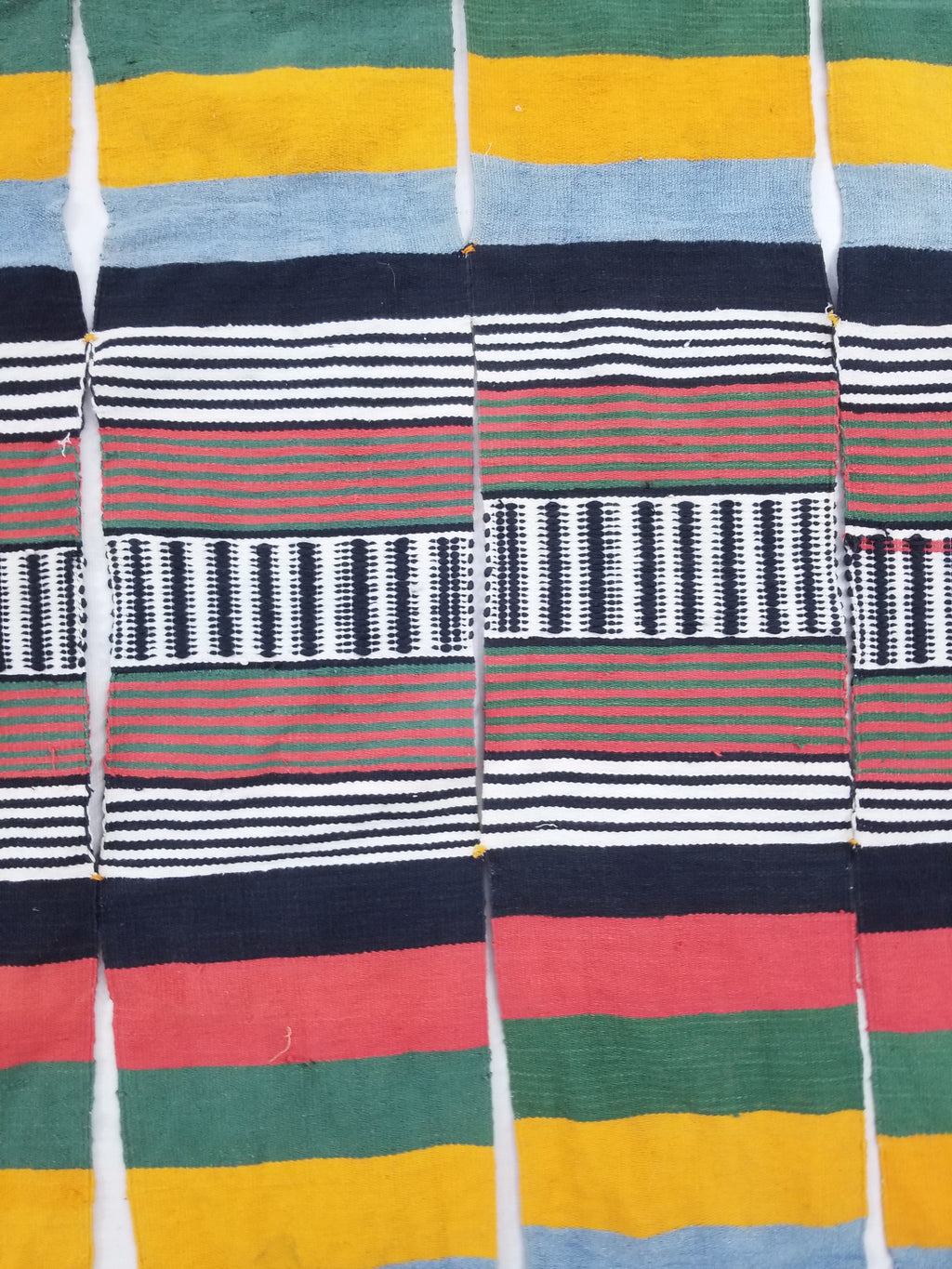 Vintage African Niger Handwoven Striped Souban Cloth Textile 255x120cm