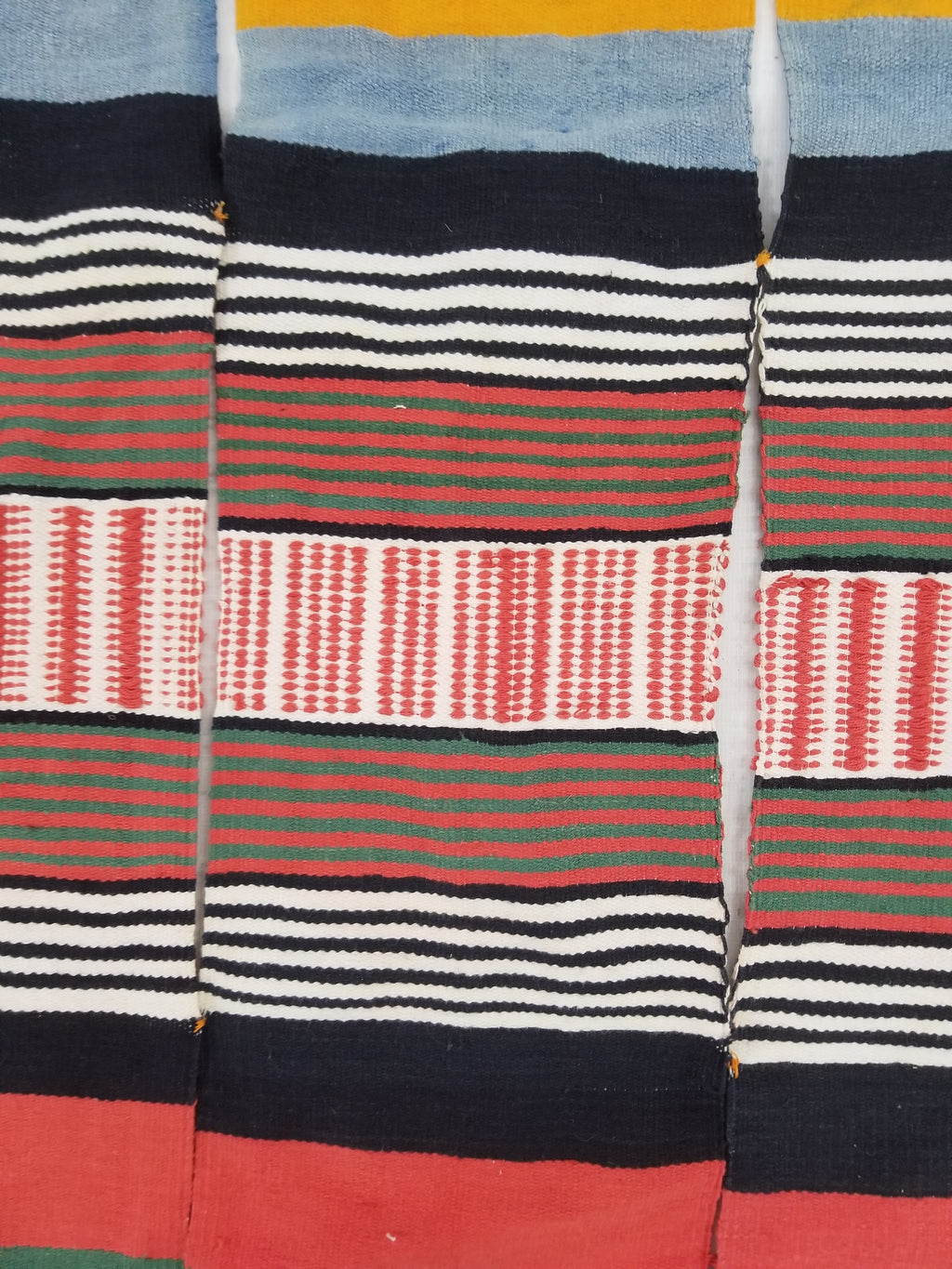 Vintage African Niger Handwoven Striped Souban Cloth Textile 255x120cm