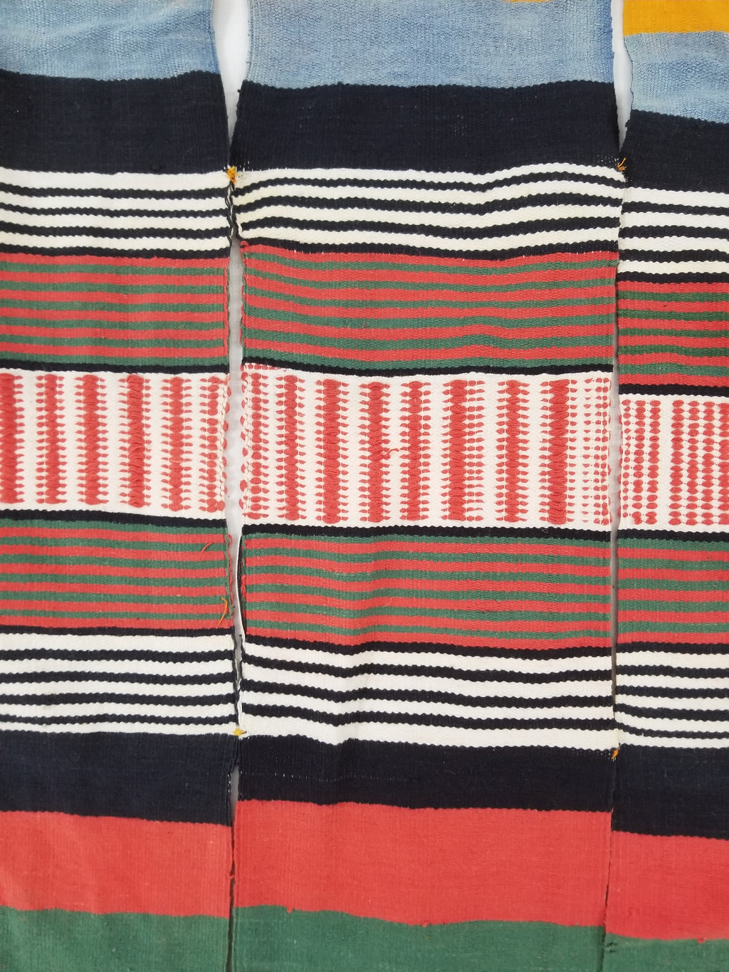 Vintage African Niger Handwoven Striped Souban Cloth Textile 255x120cm