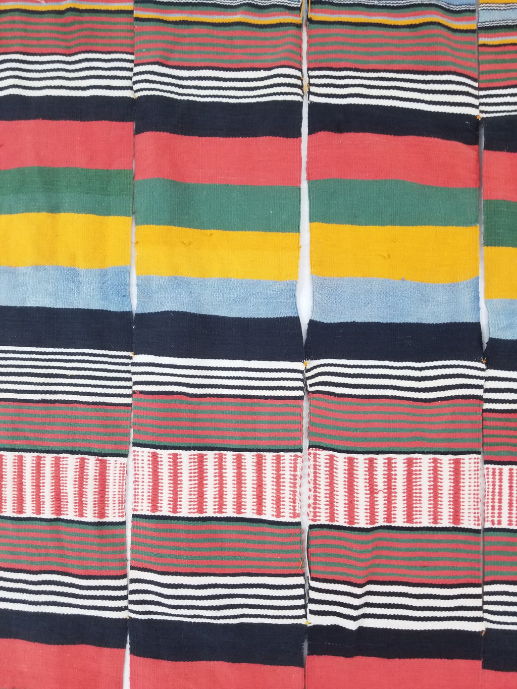 Vintage African Niger Handwoven Striped Souban Cloth Textile 255x120cm