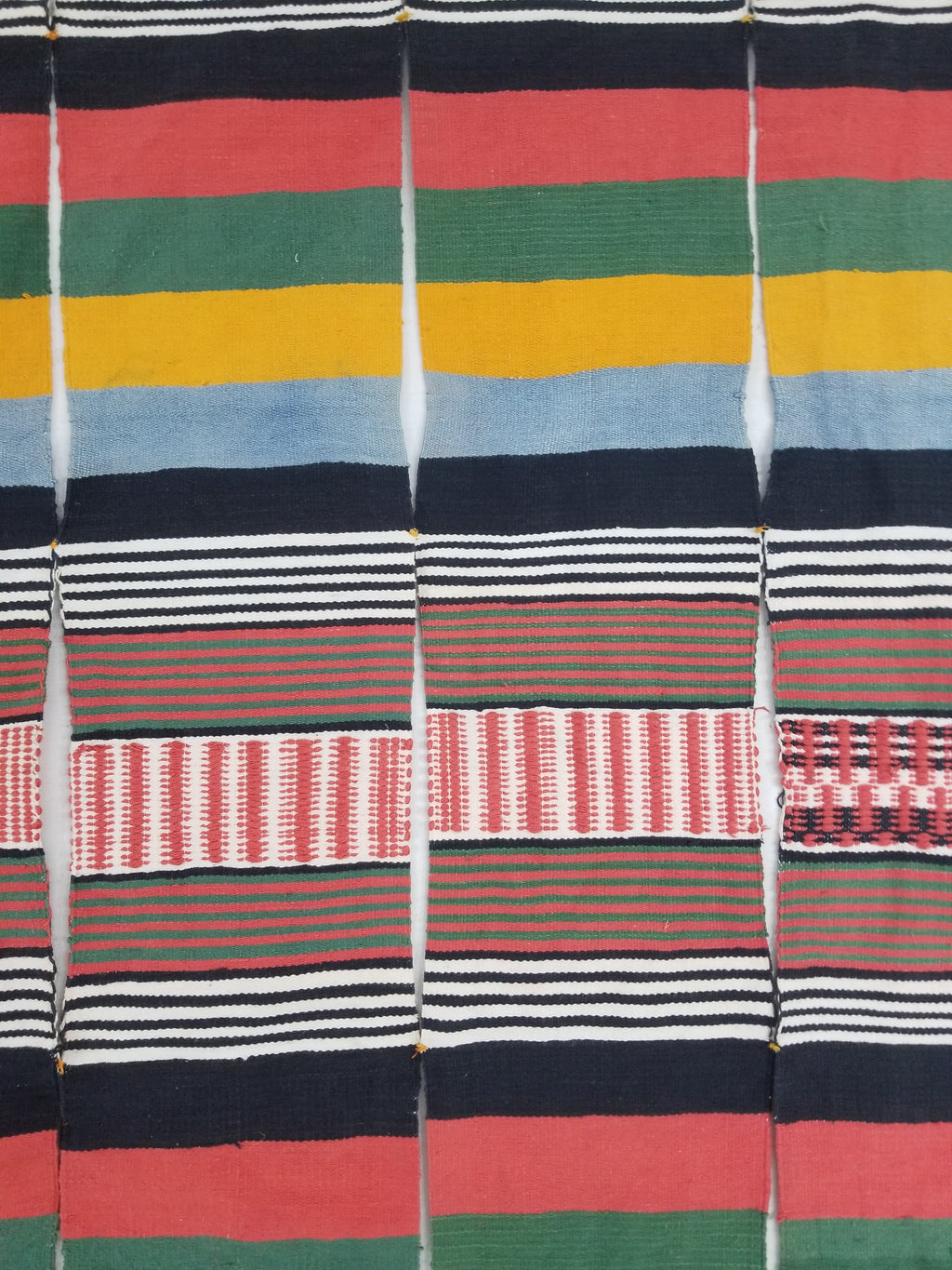Vintage African Niger Handwoven Striped Souban Cloth Textile 255x120cm