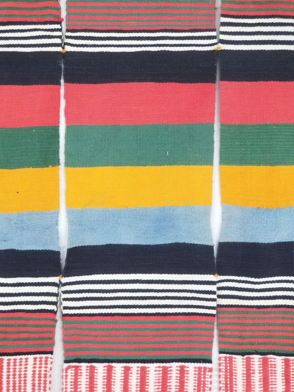 Vintage African Niger Handwoven Striped Souban Cloth Textile 255x120cm