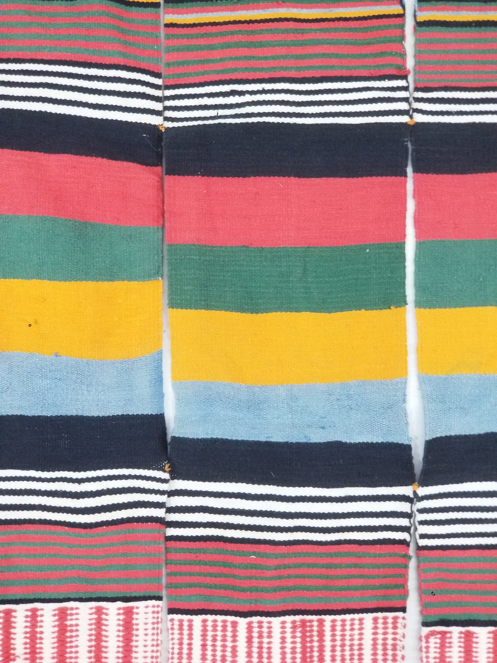 Vintage African Niger Handwoven Striped Souban Cloth Textile 255x120cm