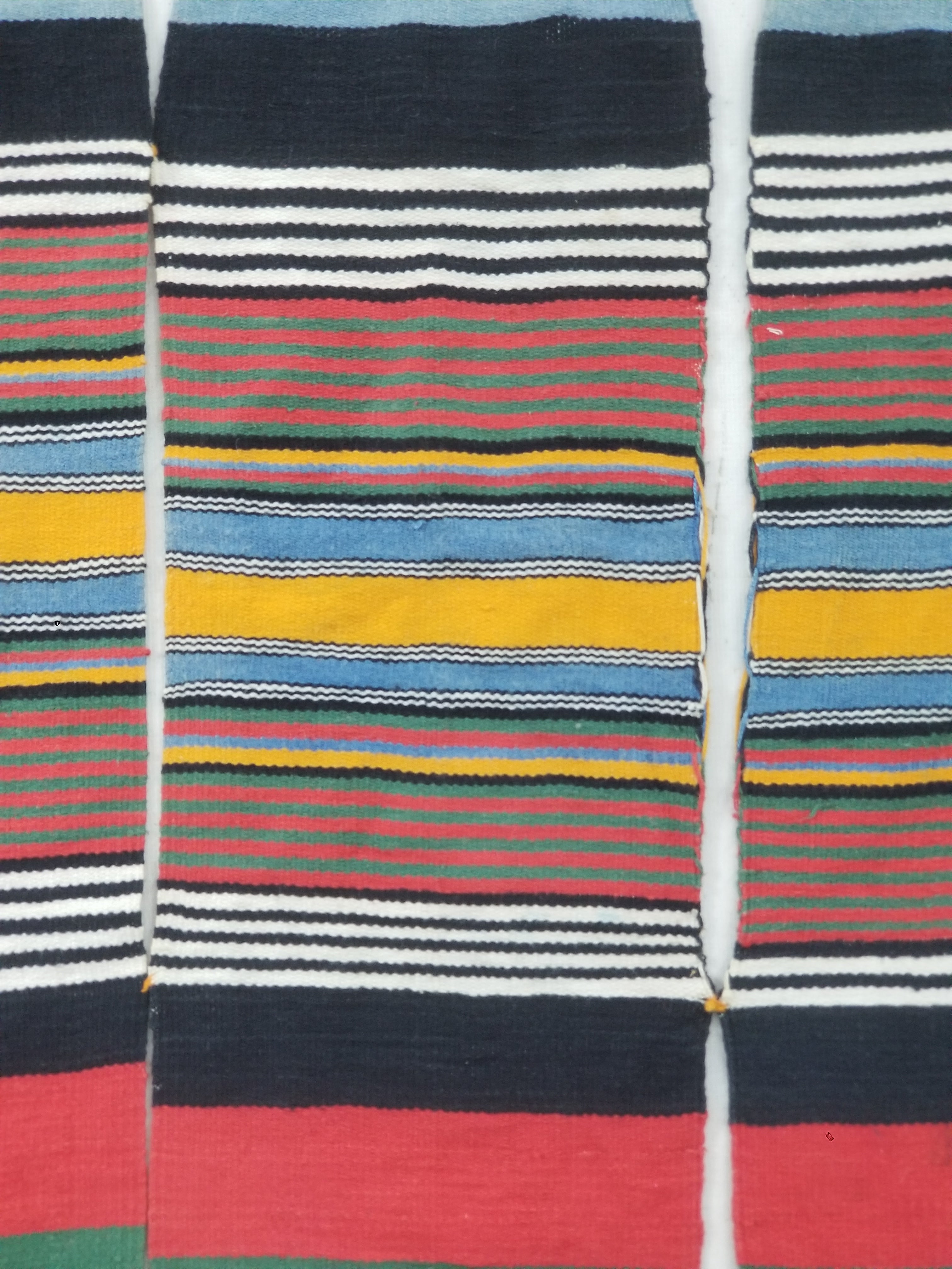 Vintage African Niger Handwoven Striped Souban Cloth Textile 255x120cm
