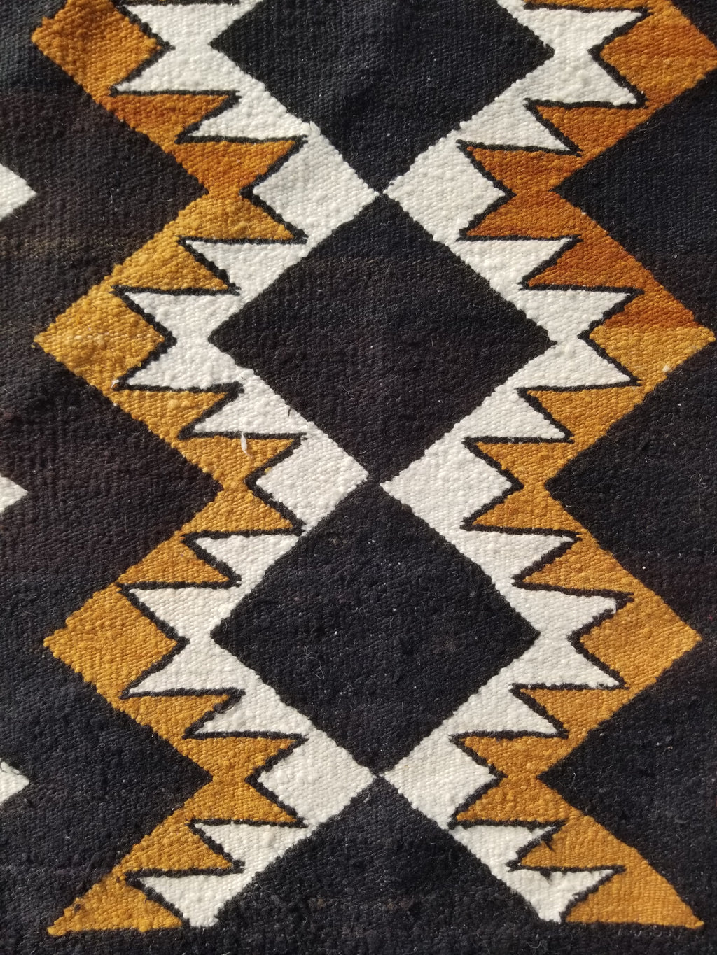 Vintage Handmade Native American Navajo Style Geometric Wool Kilim 132x115cm