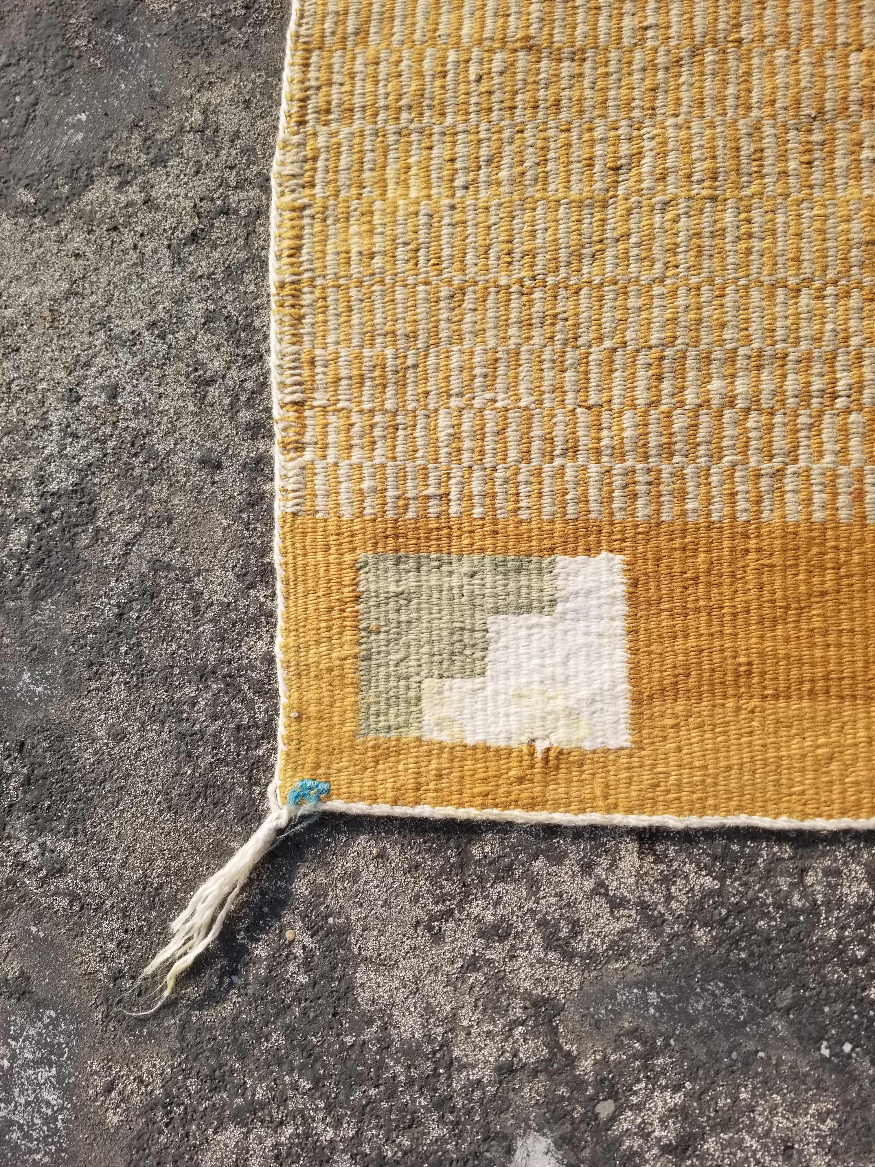 Vintage Traditional Handmade Native American Navajo Wool Multicolor Kilim 123x89