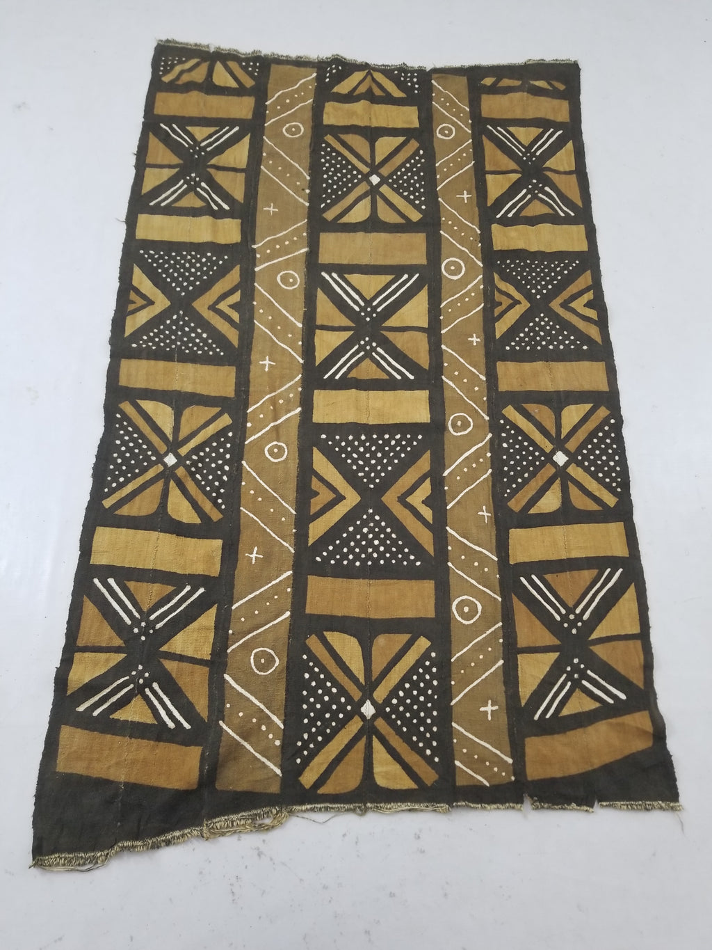 Vintage Traditional African Bogolan Mali Mudcloth Textile 179x104cm
