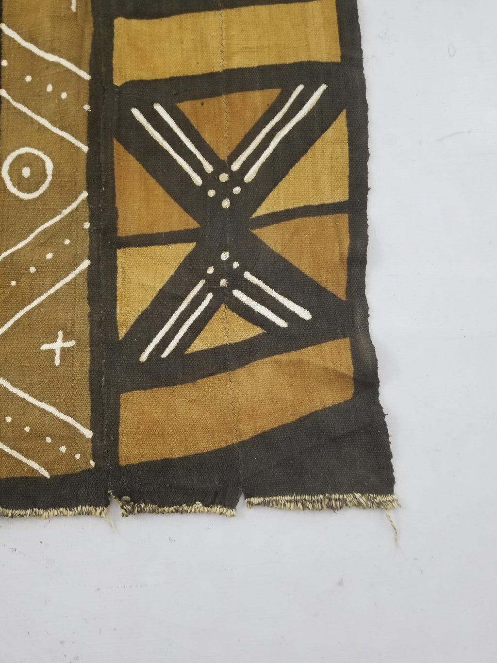 Vintage Traditional African Bogolan Mali Mudcloth Textile 179x104cm