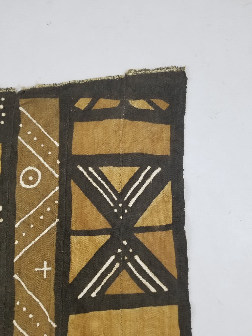 Vintage Traditional African Bogolan Mali Mudcloth Textile 179x104cm