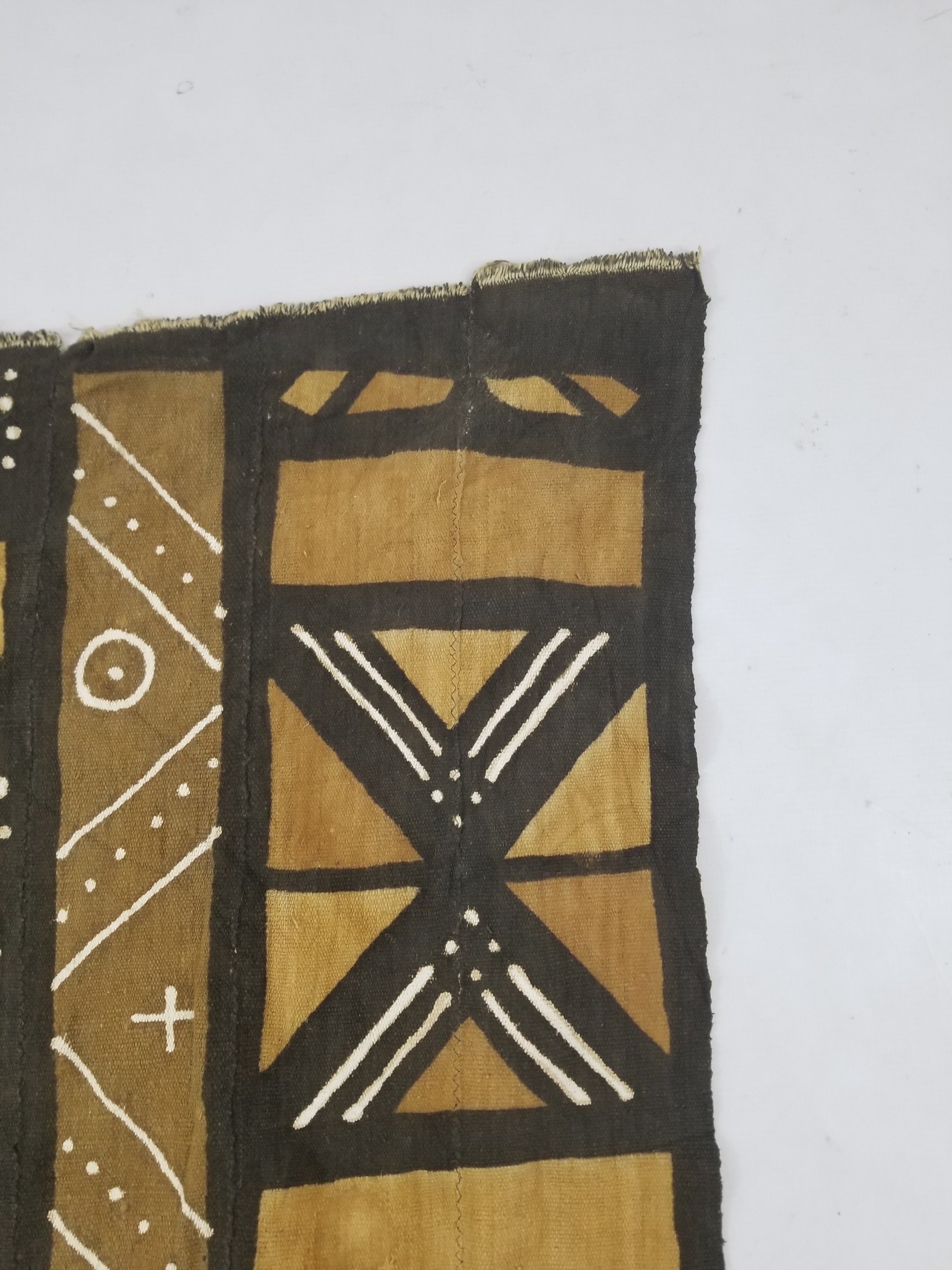 Vintage Traditional African Bogolan Mali Mudcloth Textile 179x104cm