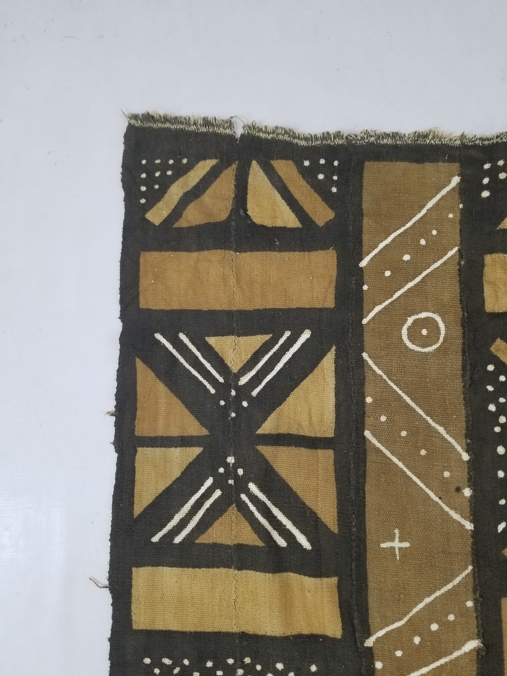 Vintage Traditional African Bogolan Mali Mudcloth Textile 179x104cm