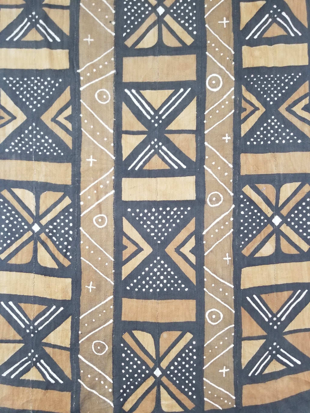 Vintage Traditional African Bogolan Mali Mudcloth Textile 179x104cm