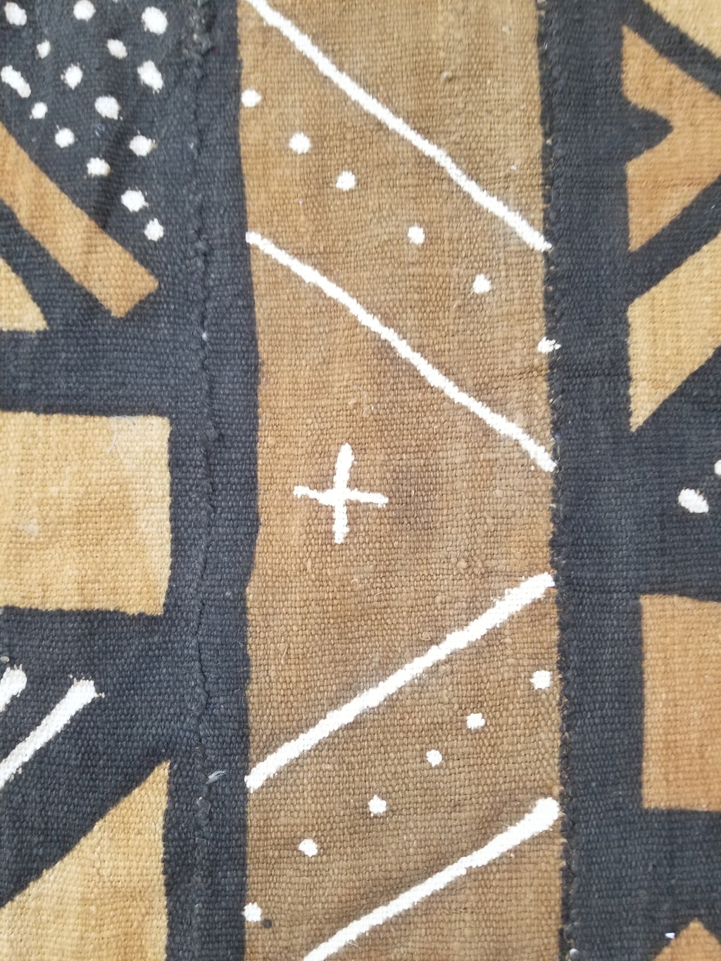 Vintage Traditional African Bogolan Mali Mudcloth Textile 179x104cm