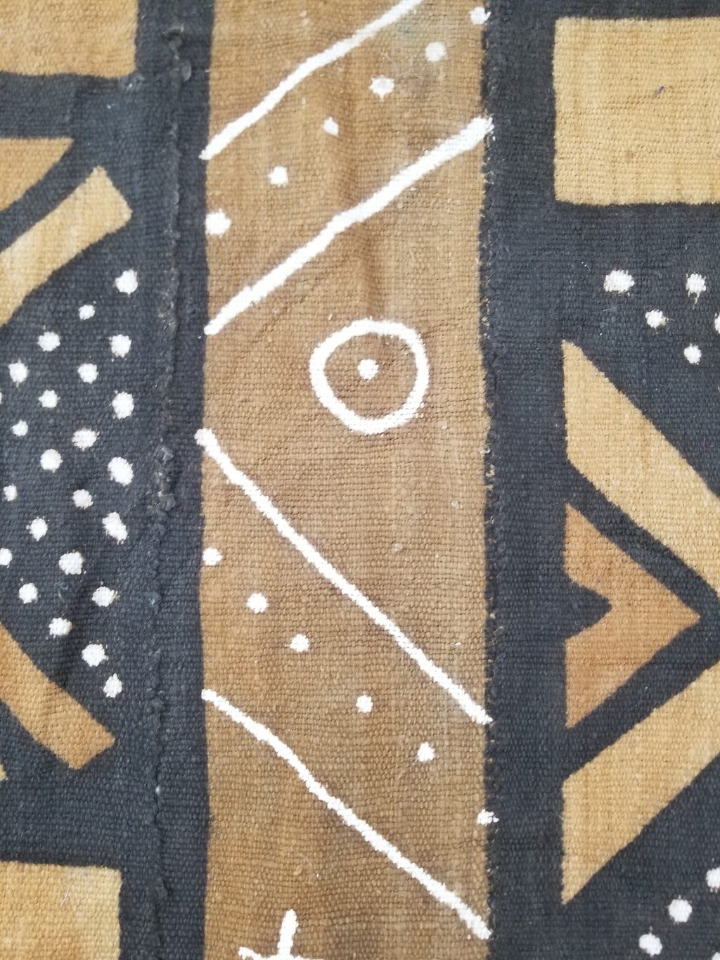 Vintage Traditional African Bogolan Mali Mudcloth Textile 179x104cm
