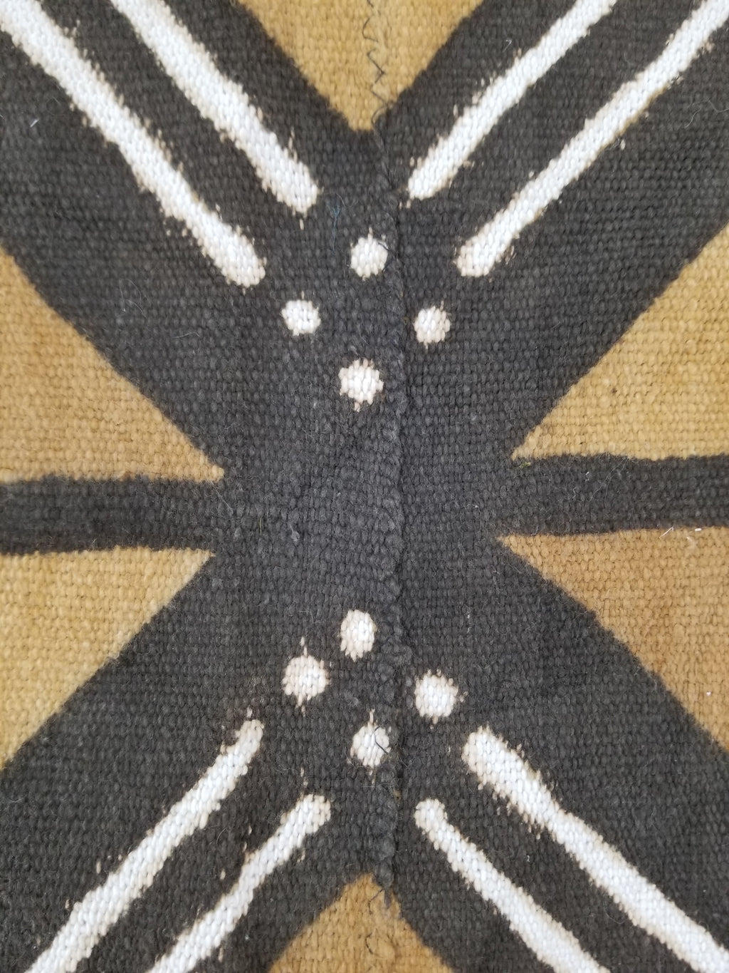 Vintage Traditional African Bogolan Mali Mudcloth Textile 179x104cm