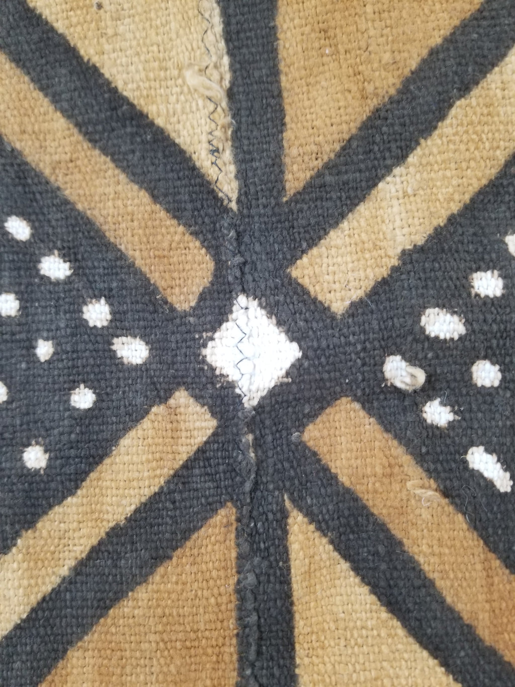 Vintage Traditional African Bogolan Mali Mudcloth Textile 179x104cm