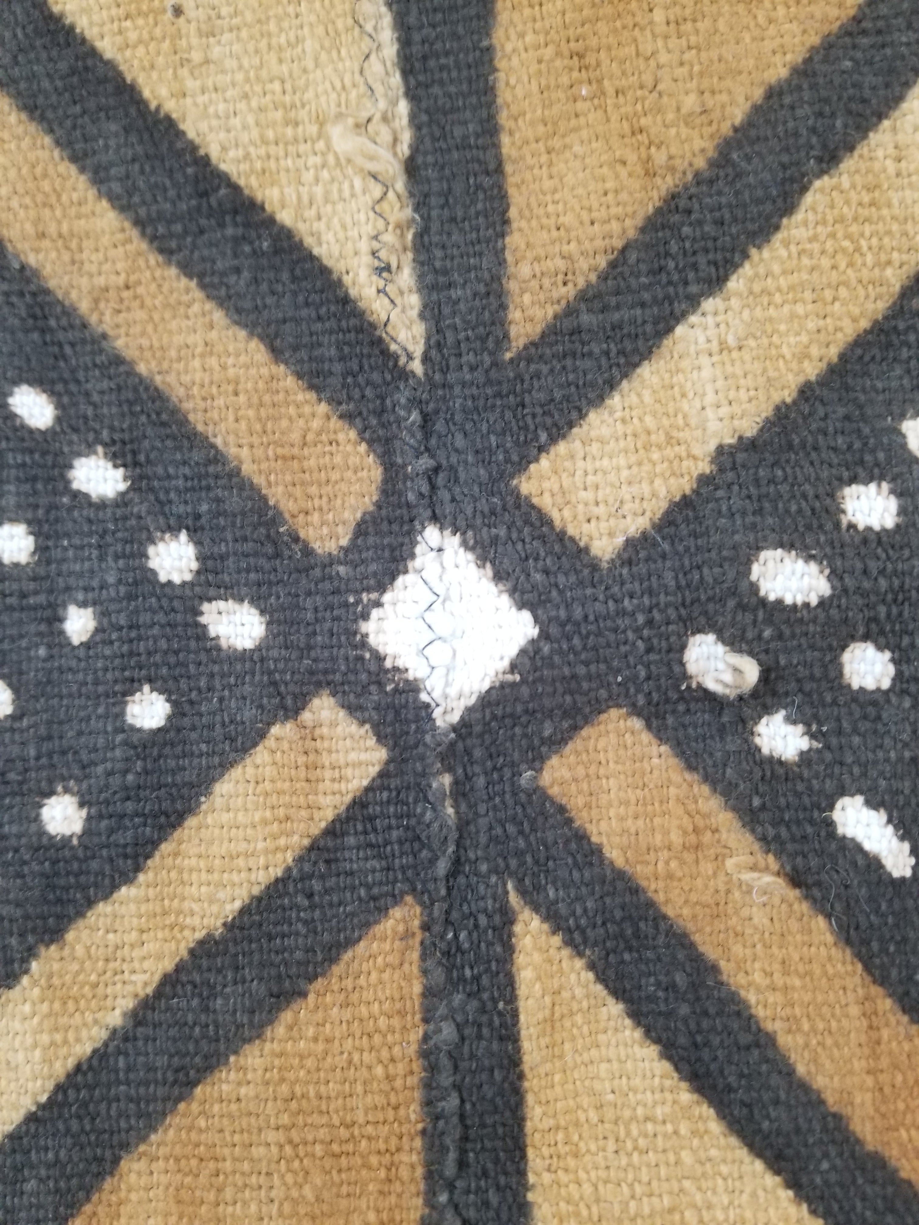 Vintage Traditional African Bogolan Mali Mudcloth Textile 179x104cm