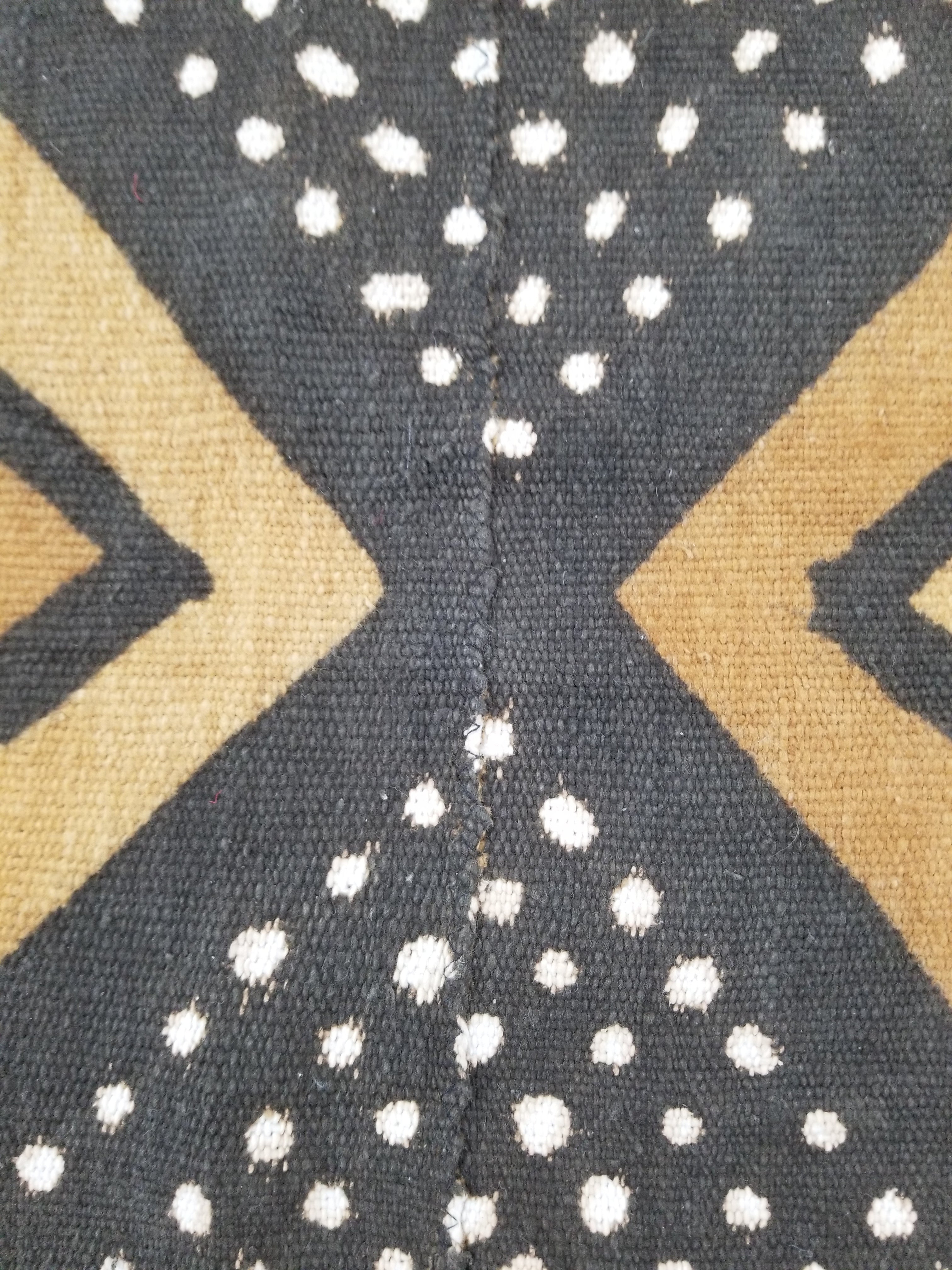 Vintage Traditional African Bogolan Mali Mudcloth Textile 179x104cm