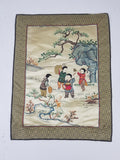 Vintage Chinese Silk Embroidered Children Playing Scene Tapestry 66x50cm