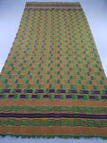 Vintage Ghana Kente Cloth Handwoven Checkerboard Textile Throw 360x163cm