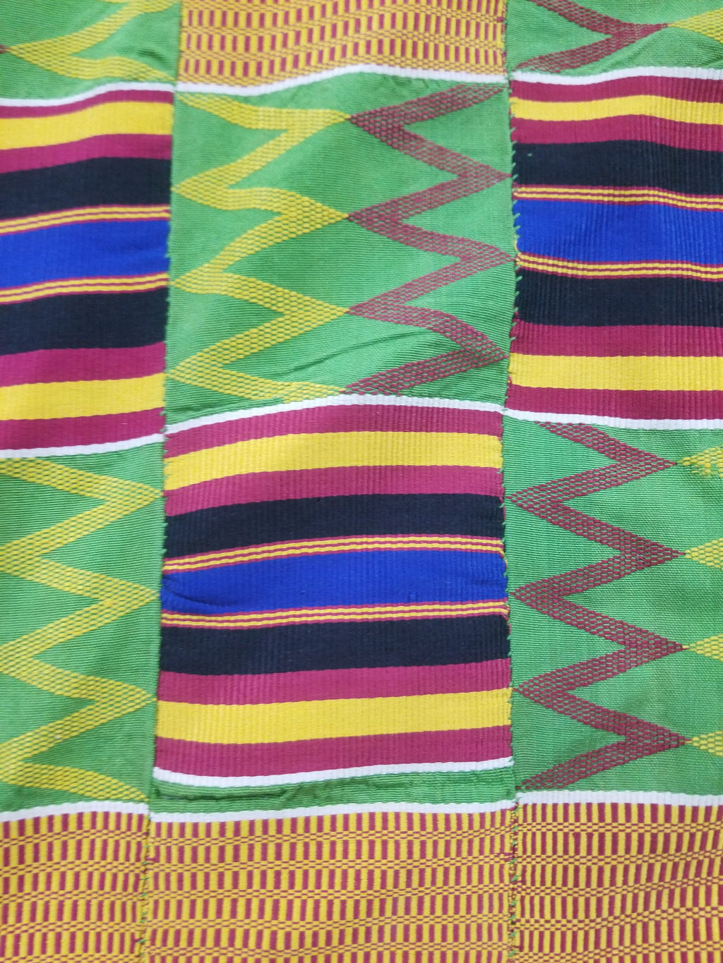 Vintage Ghana Kente Cloth Handwoven Checkerboard Textile Throw 360x163cm