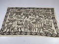 Vintage African Korhogo Senufo Mud Cloth Tribal Figures Hand Painted Tapestry 190x120cm