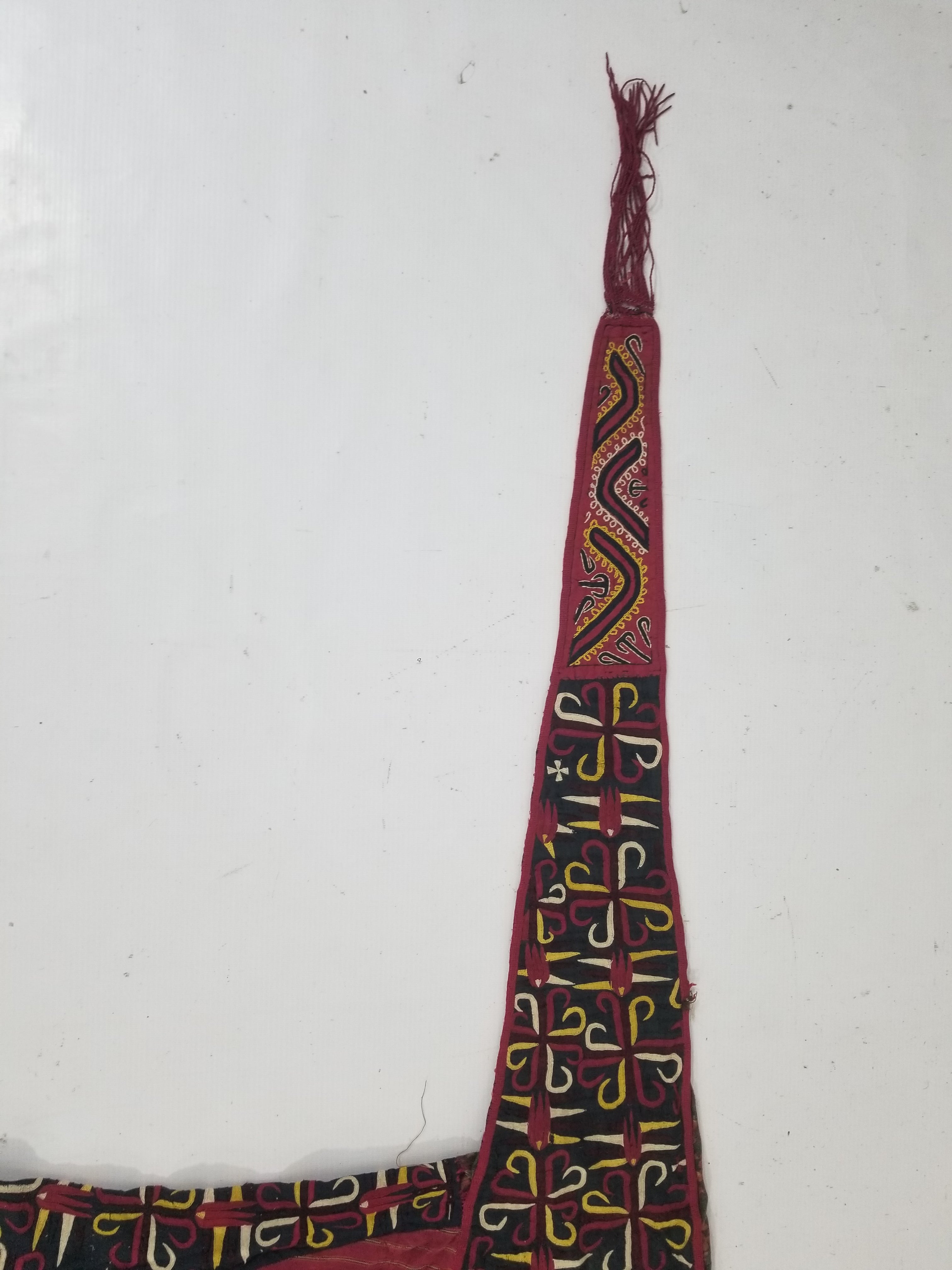 Vintage Turkmen Hand-Embroidered Symmetrical Tribal Robe
