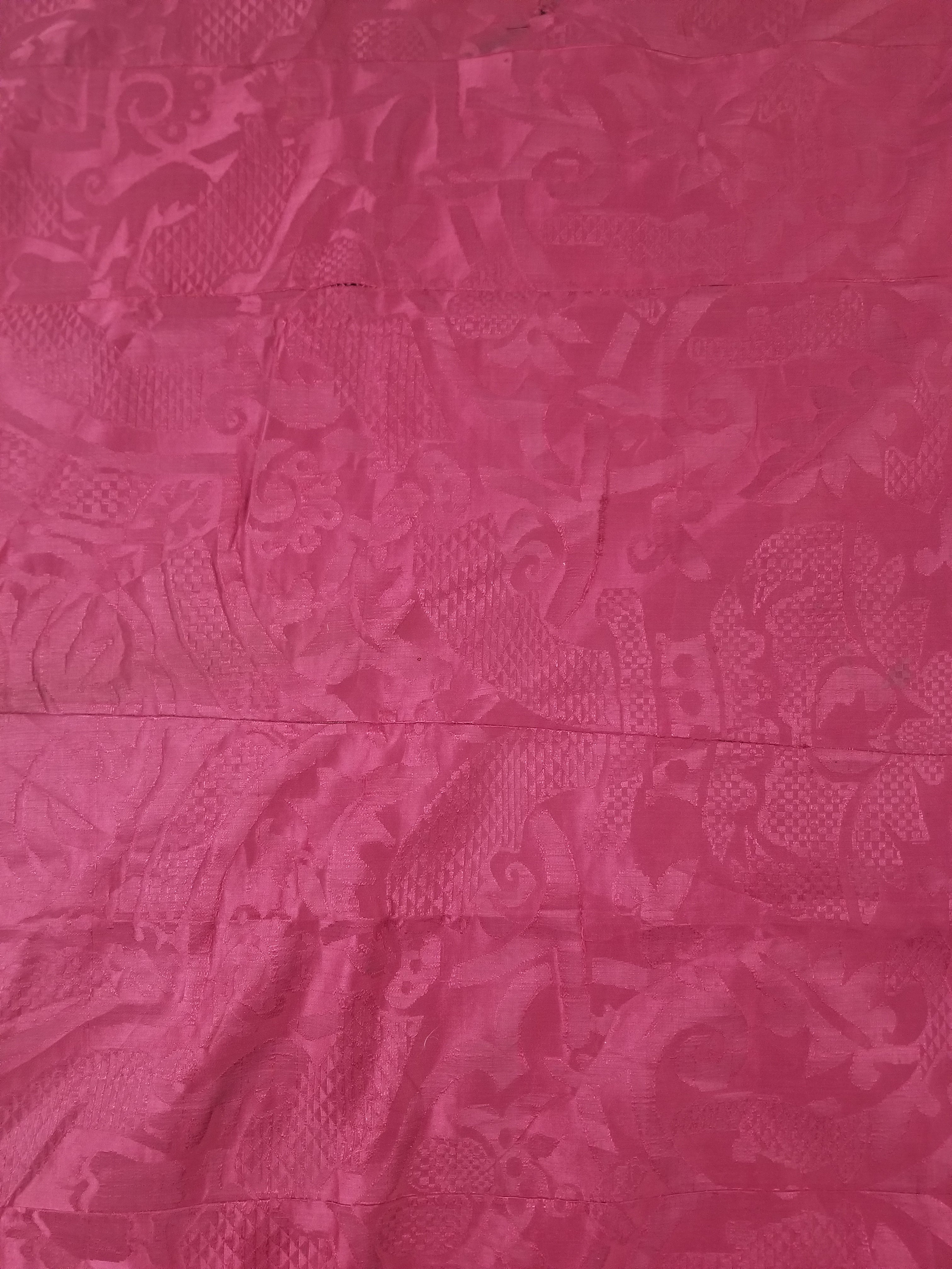 Antique French Silk Brocade Metallic Trim Ecclesiastical Altar Frontal 248x173cm