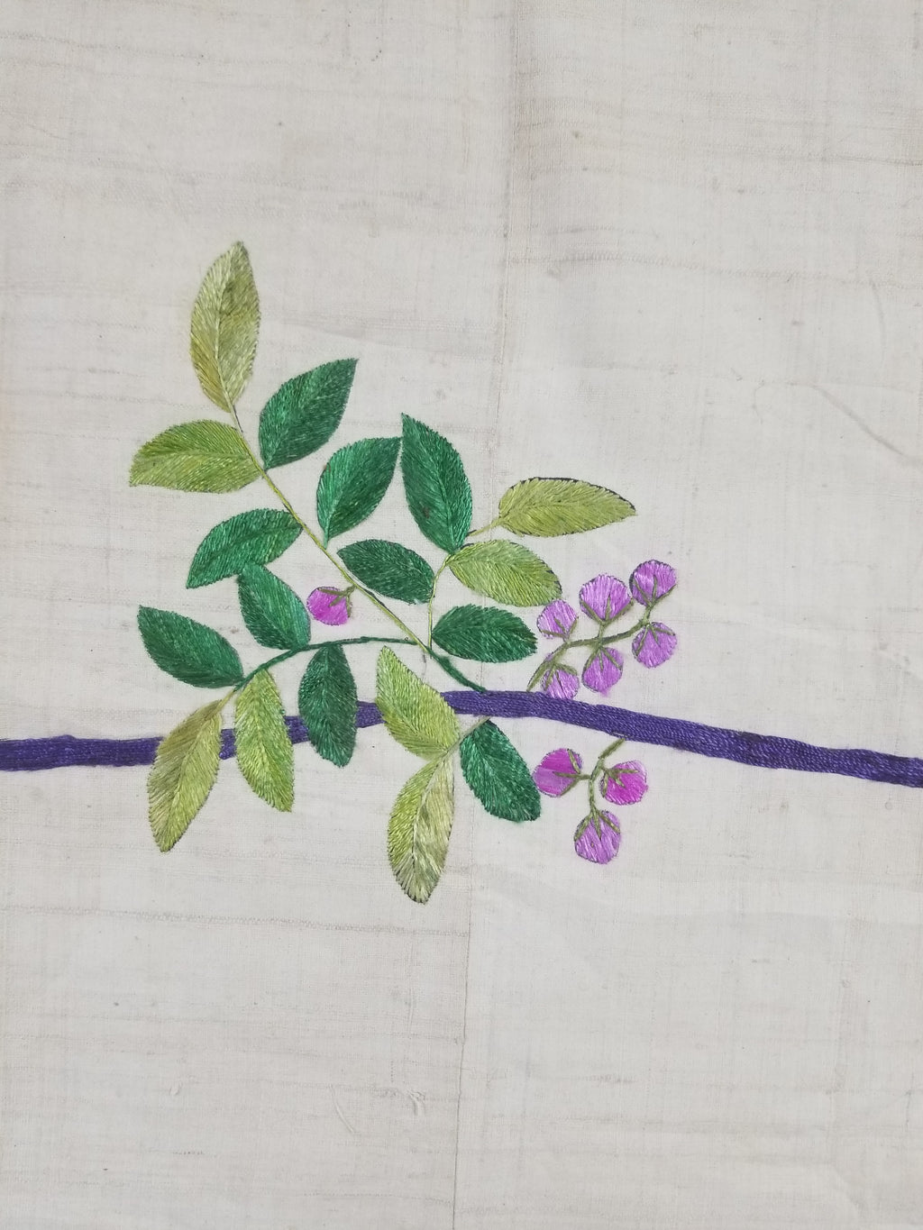 Vintage Chinese Peacock & Bamboo Silk Embroidered Decorative Panel 176x153cm