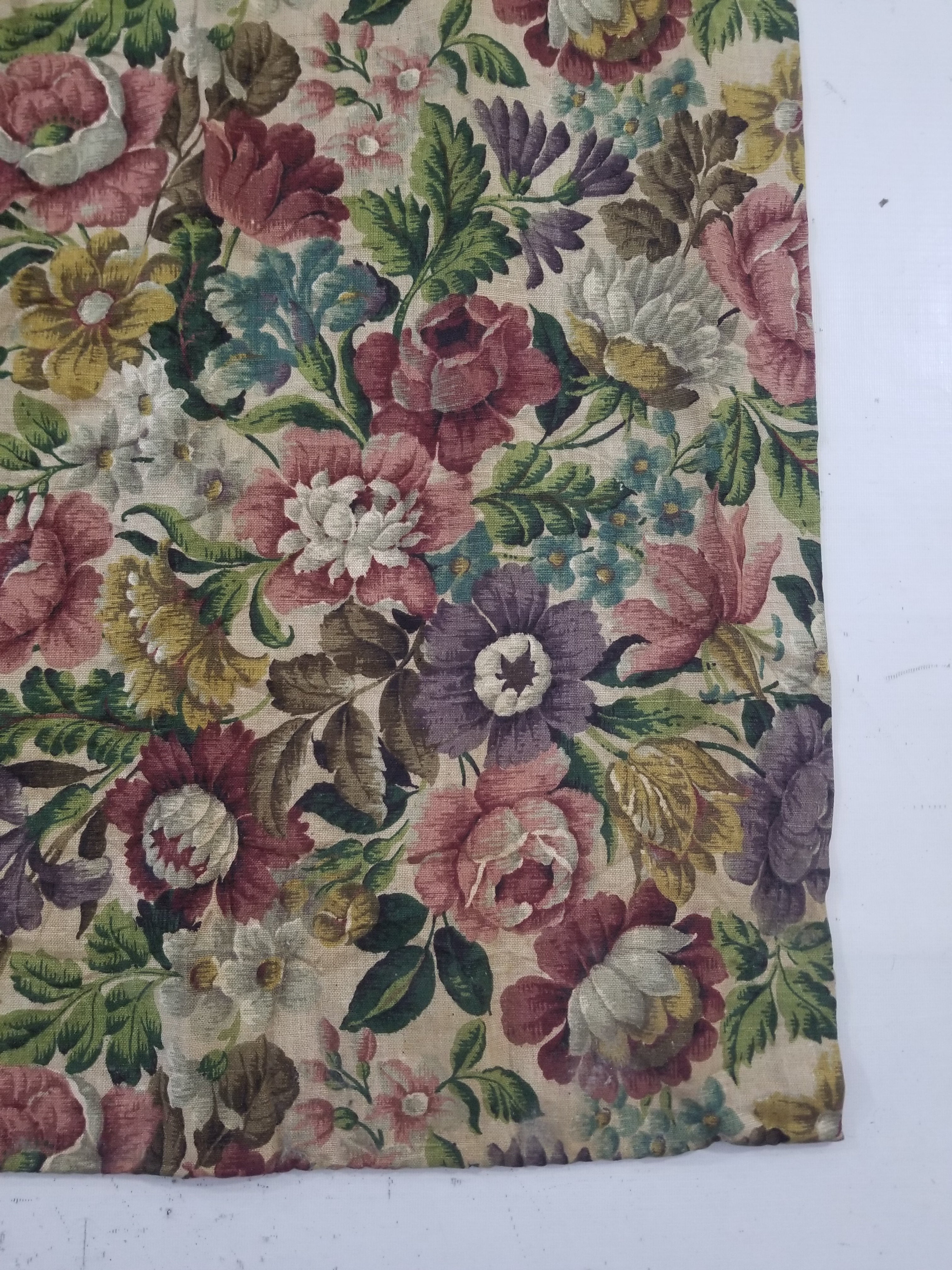 Vintage Traditional European Floral Printed Curtain Panel 225x110cm