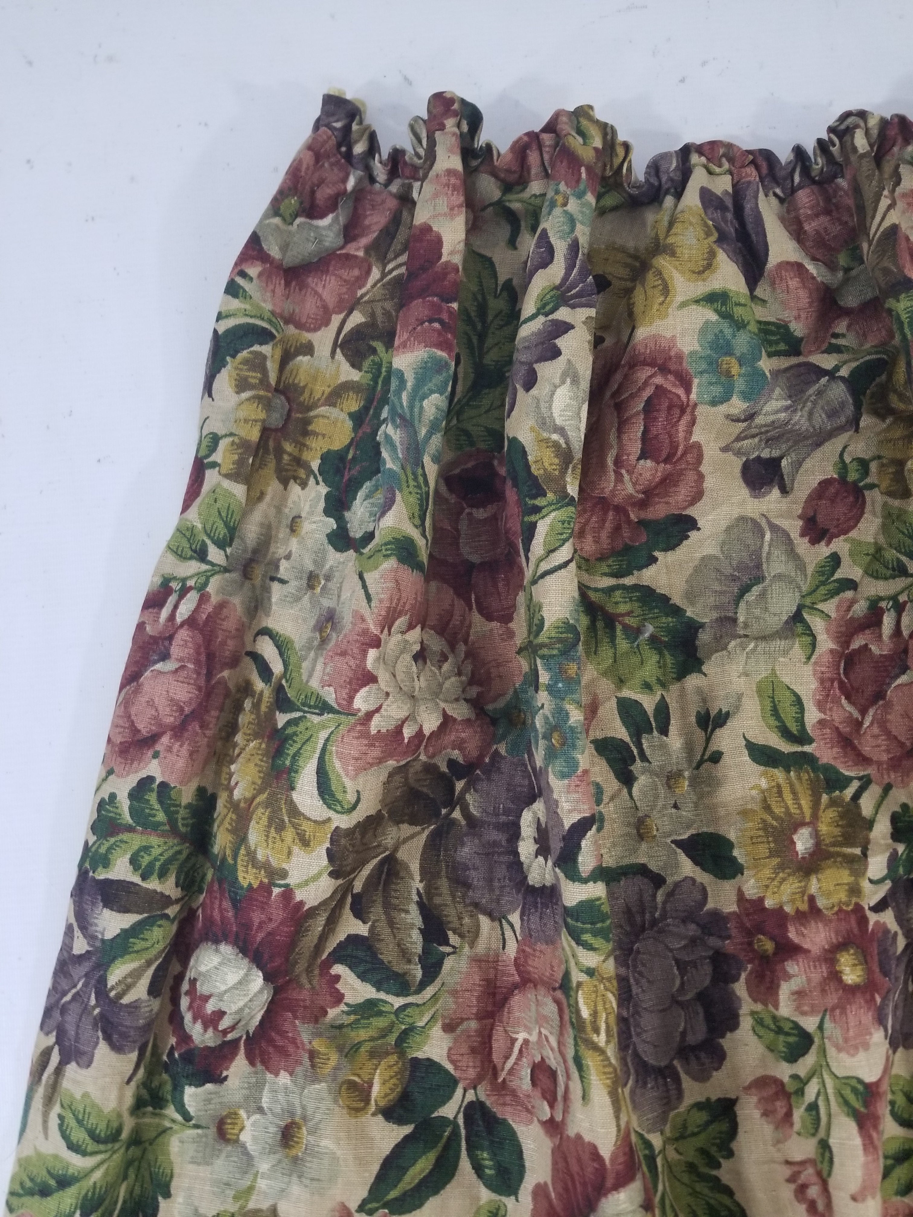Vintage Traditional European Floral Printed Curtain Panel 225x110cm
