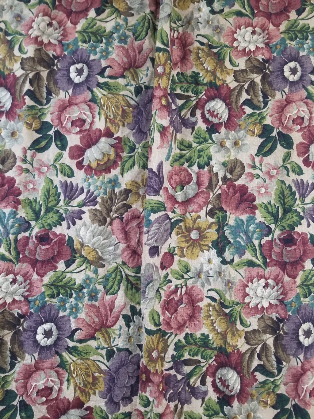 Vintage Traditional European Floral Printed Curtain Panel 225x110cm