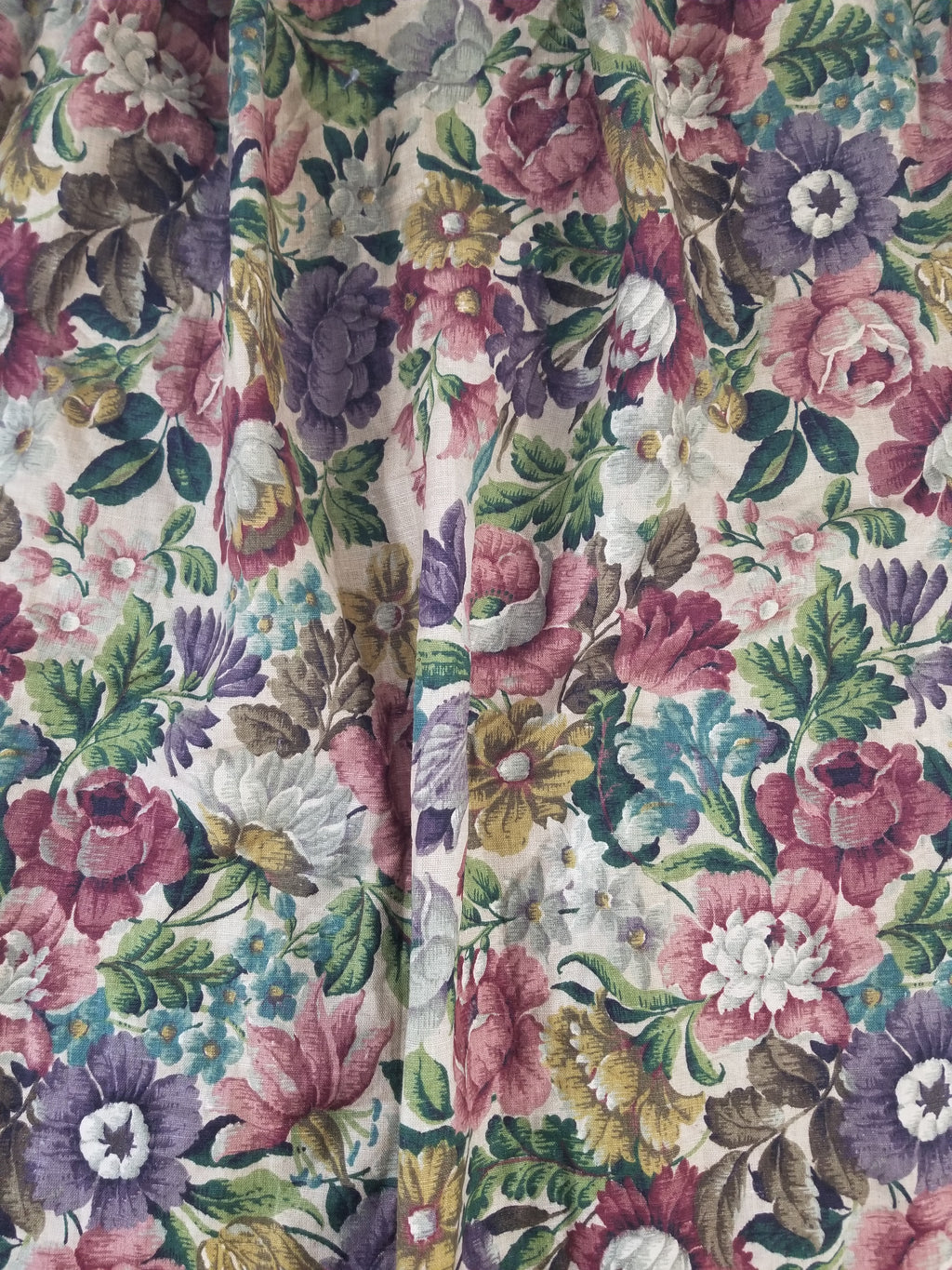 Vintage Traditional European Floral Printed Curtain Panel 225x110cm